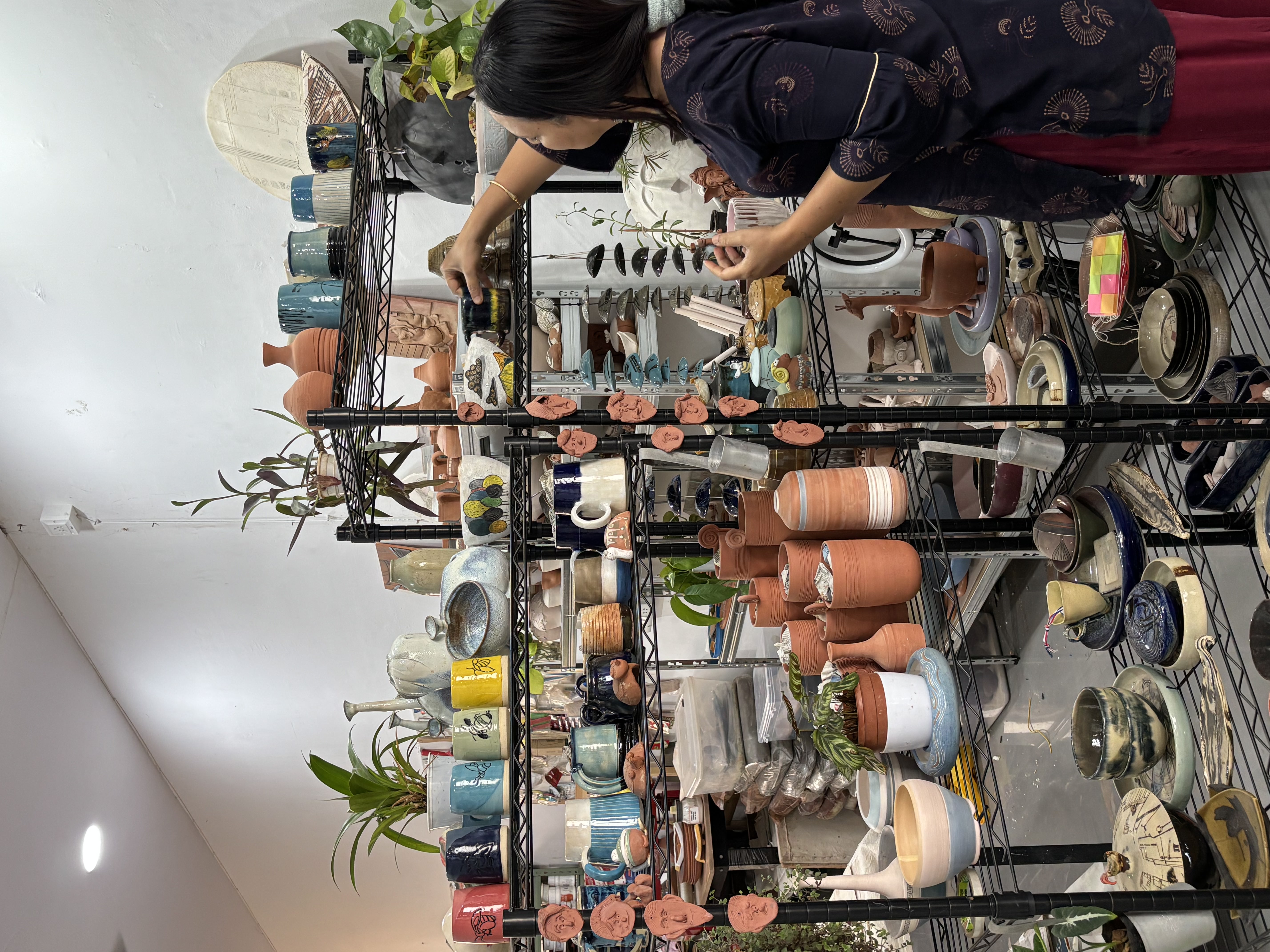 Inside the pottery studio
